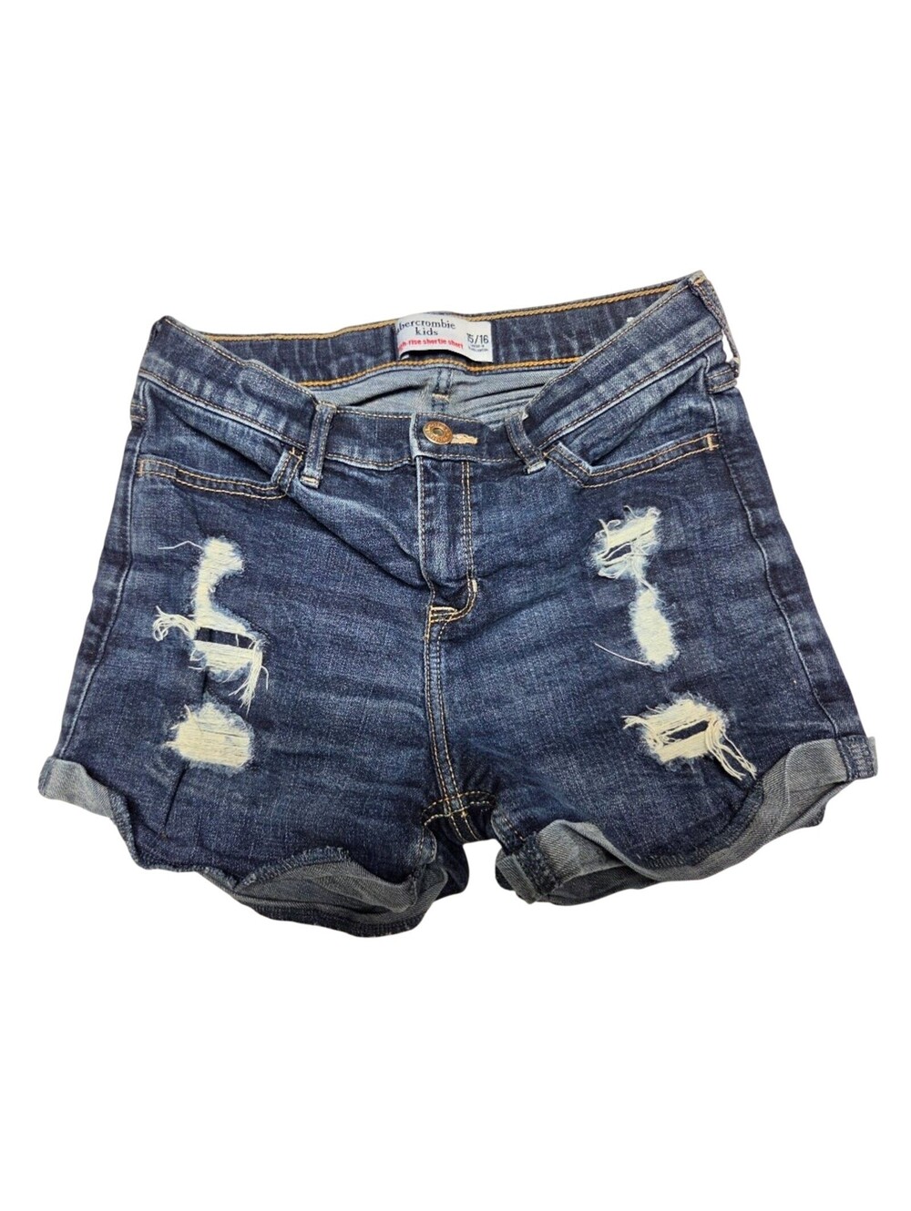 Abercrombie Kids High-Rise Shortie Denim Shorts Size 15/16 Reg